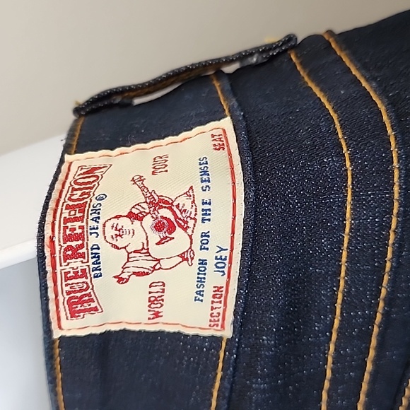 True Religion Joey Jeans, Very Dark Blue With Silver Logos, Size 27 - Picture 6 of 11